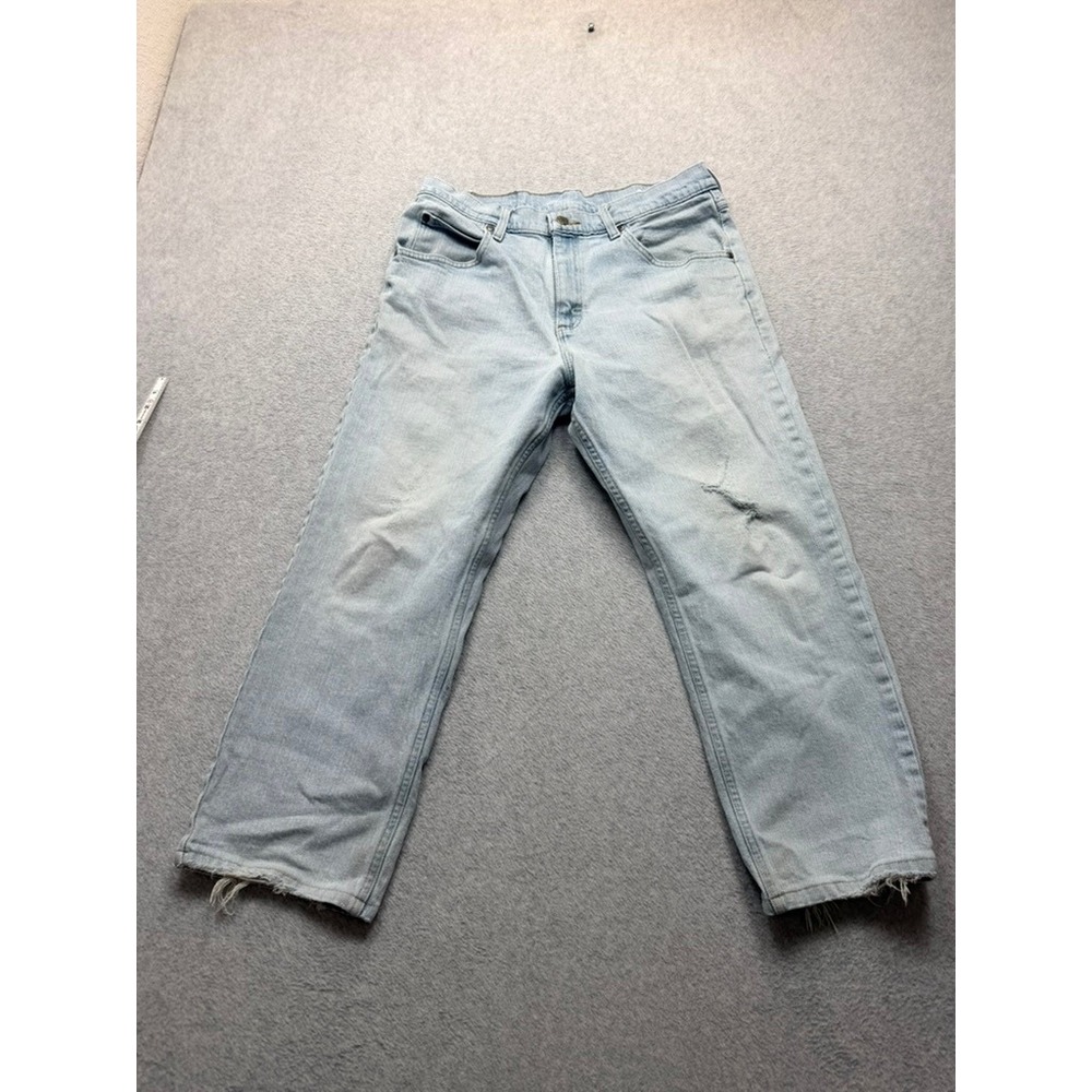 Wrangler Regular Fit Jeans Mens 3 Light Wash Blue Denim Straight Leg Pants3X30